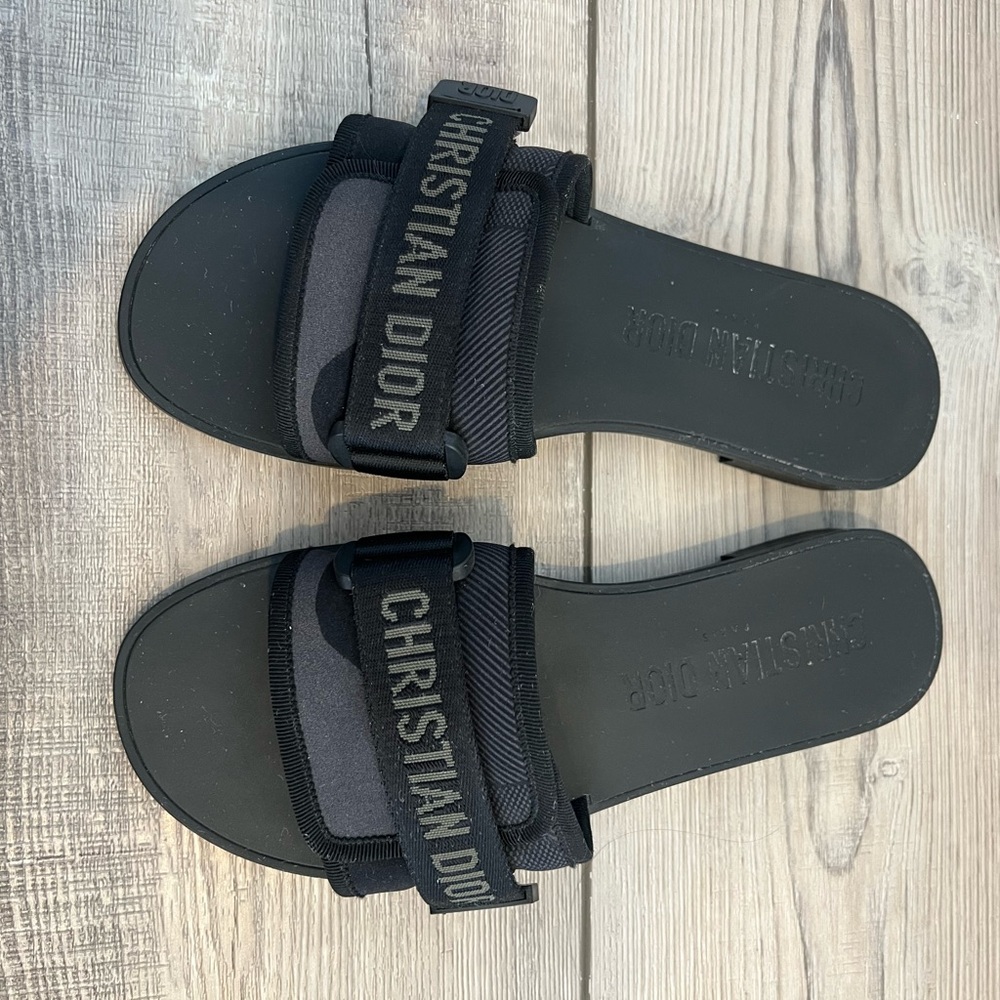 Dior Evolution Women’s Black Slide Sandas